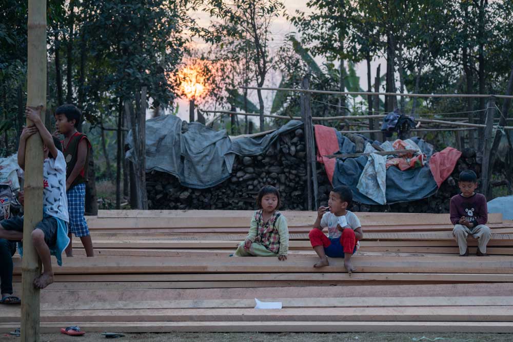 Children growing up in a displacement camp.Photo: RFA