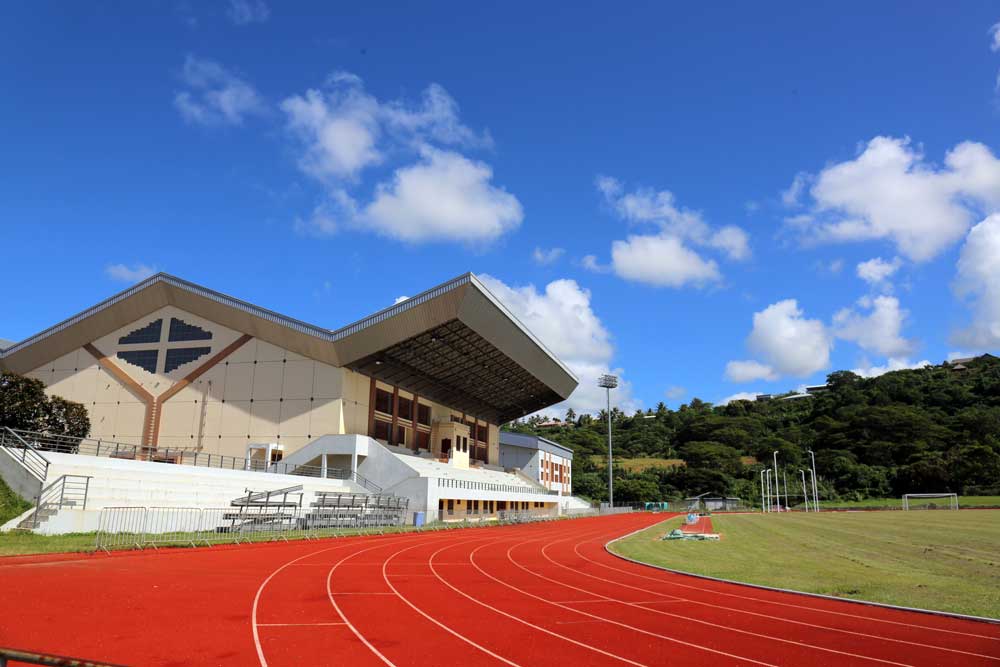Korman Stadium, Port Vila. One of many landmarks in Port Vila funded by the Chinese government. Photo: RFA