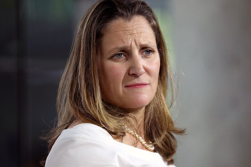加拿大外交部长方慧兰(Chrystia Freeland)。(路透社)