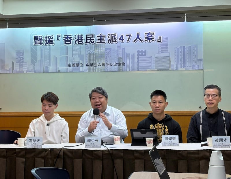 赖中强表示,台湾政界应该以“四十七人案。(陈子非摄)