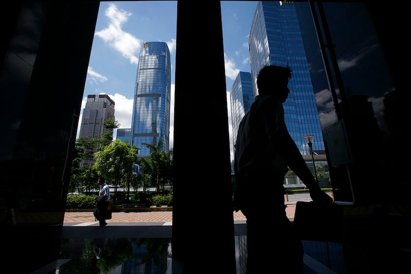 图为被喻为中国硅谷的深圳; 当局打压科技行业以来,大批科技公司裁员。(路透社图片)