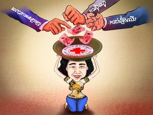 រូបត្លុកនយោបាយ៖ កាកបាទក្រហមកម្ពុជា ដើម្បីមនុស្សធម៌ ឬ ប៊ុនរ៉ានីធម៌?